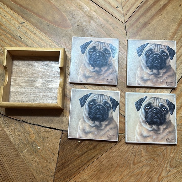 Pug coasters - Picture 2 of 4